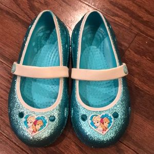“Frozen” Teal Crocs